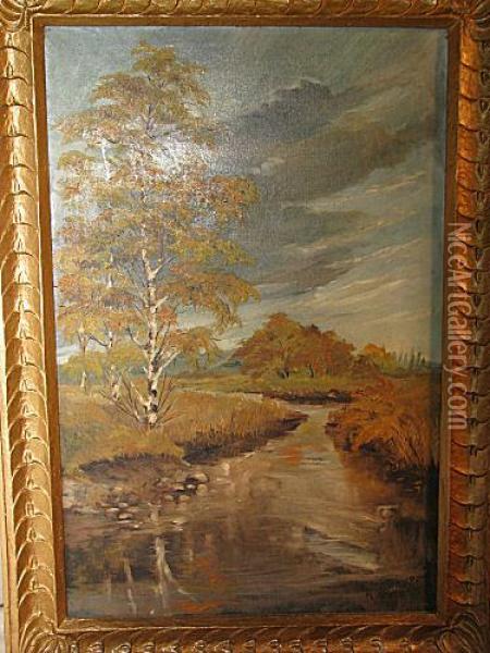 Indistinctly Signed And Dated 1945 Oil Painting - Henry Marko