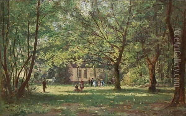 View Of Franzensbad Oil Painting - Aleksei Petrovich Bogolyubov