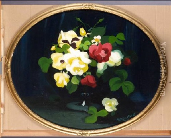 Red And Yellow Roses Oil Painting - Stuart James Park