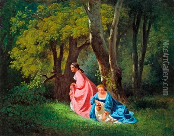 Viragszedok Oil Painting - Ferenc (Franz) Marko