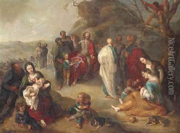The Feeding of the Five Thousand Oil Painting - Simon de Vos