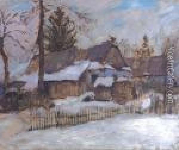 Zima Na Vysocine Oil Painting - Gustav Macoun