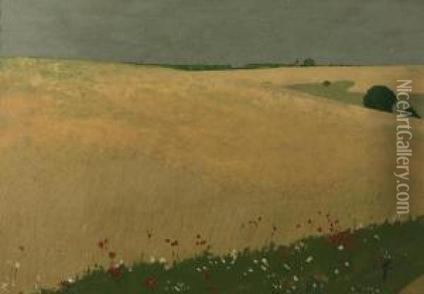 Poppies In A Field Oil Painting - Hans Richard Von Volkmann