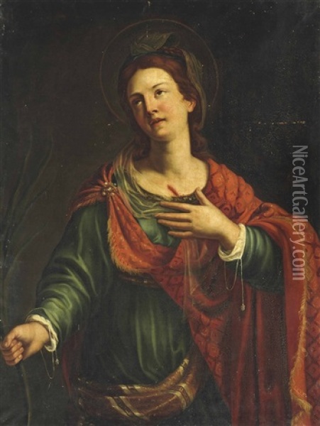 A Martyr Saint Oil Painting - Giovanni Francesco Guerrieri