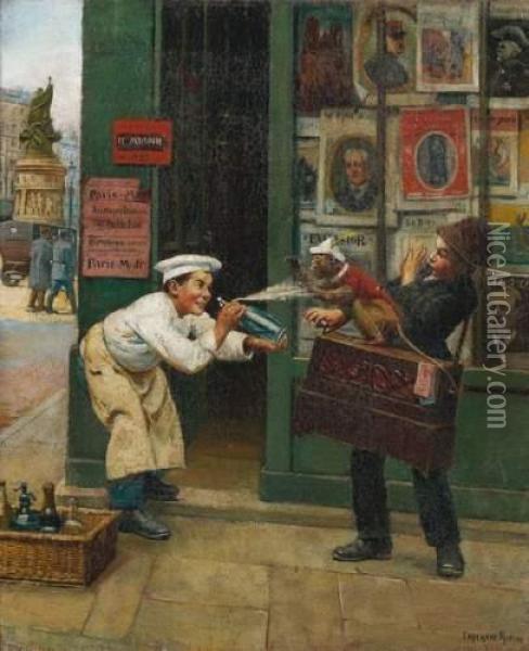 Taquinerie Oil Painting - Paul Charles Chocarne-Moreau