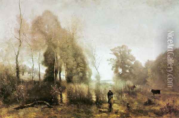 Ville d'Avray 2 Oil Painting - Jean-Baptiste-Camille Corot