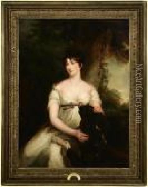 Louisa, Lady Bagot Oil Painting - John Hoppner
