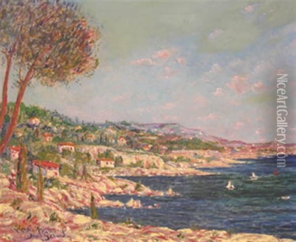La Corniche Marseille Oil Painting - Henry Gerard