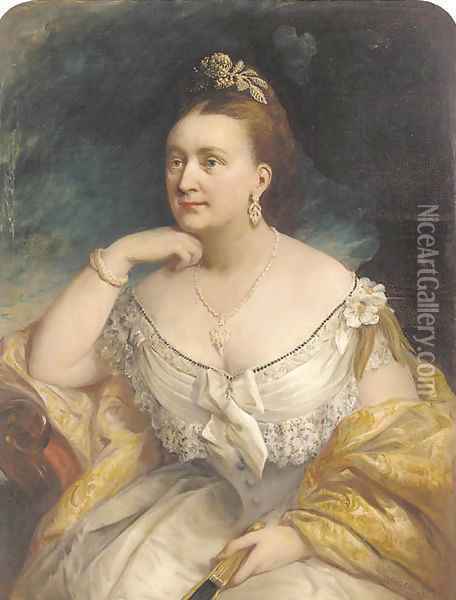 Portrait of a lady Oil Painting - James Collinson