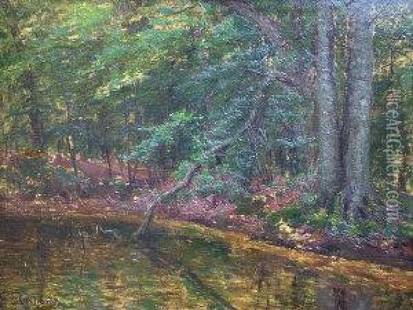 Woodland River Scene Oil Painting - Gertrud Stechow