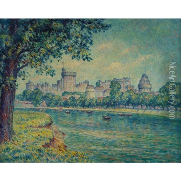 Windsor Castle Oil Painting - Frank Milton Armington
