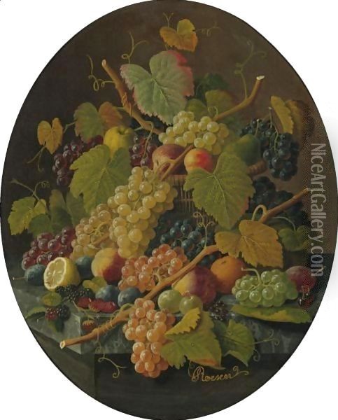 Still Life Of Fruit Oil Painting - Severin Roesen