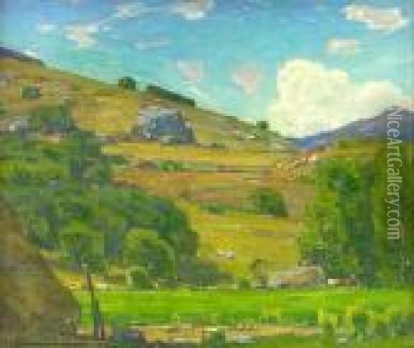 Pasture Lands Oil Painting - William Wendt