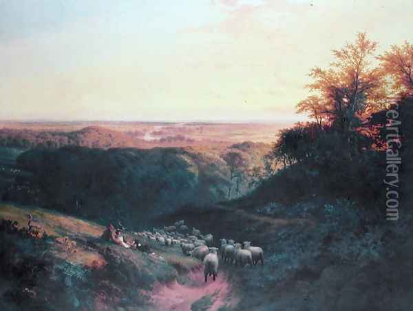 Homeward Bound 1881 Oil Painting - George Vicat Cole