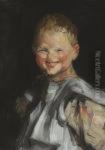 Laughing Child Oil Painting - Robert Henri