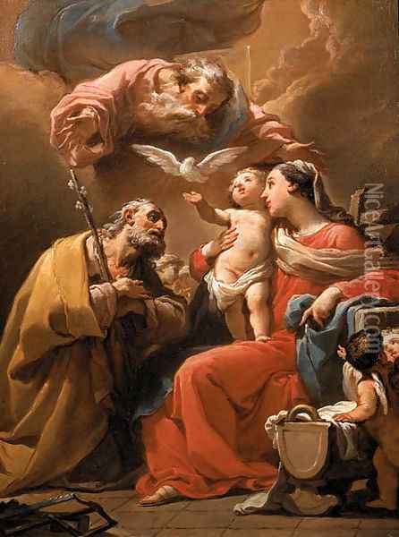 The Holy Family in the Carpenter's Shop Oil Painting - Ubaldo Gandolfi