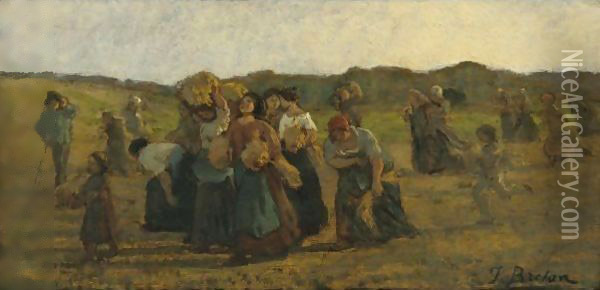 The Recall Of The Gleaners 2 Oil Painting - Jules Breton