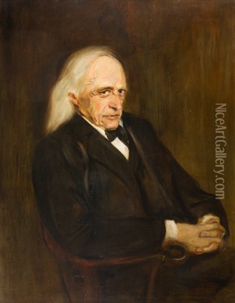 Der Historiker Theodor Mommsen Oil Painting - Franz Seraph von Lenbach