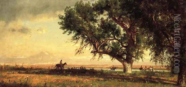 View of the Platte River Oil Painting - Thomas Worthington Whittredge