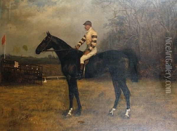 Dunboyne - Major W.f. Ricardo Up Oil Painting - Geoffrey Douglas Giles