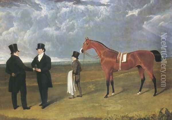 Don Antonio A Bay Racehorse 1824 Oil Painting - John Frederick Herring Snr