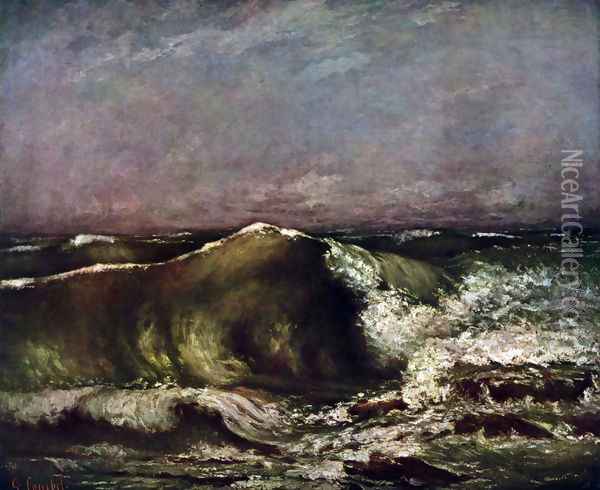 The wave 3 Oil Painting - Gustave Courbet