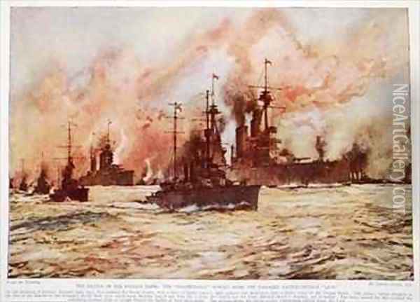 The Battle of the Dogger Bank Oil Painting - Charles Edward Dixon
