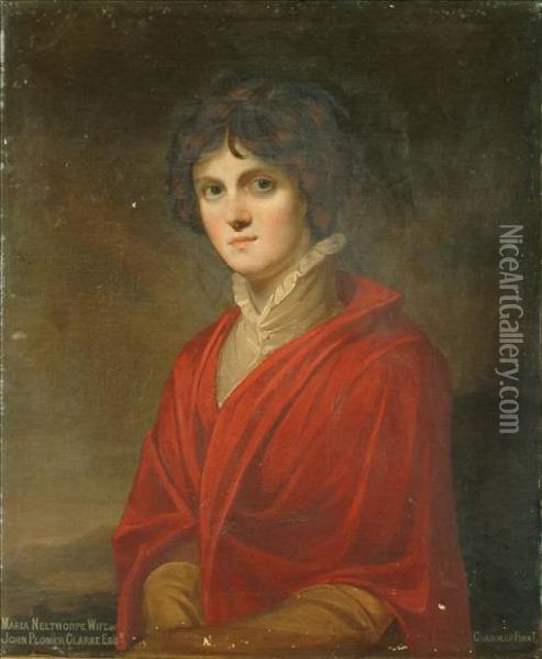 Portraitof Frances Mary Nelthorpe Oil Painting - John Westbrooke Chandler
