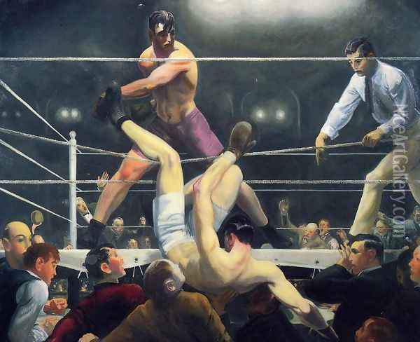 Dempsey And Firpo Aka Brodies Revenge Oil Painting - George Wesley Bellows
