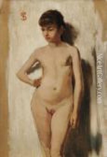 Nudo (nene) Oil Painting - Telemaco Signorini