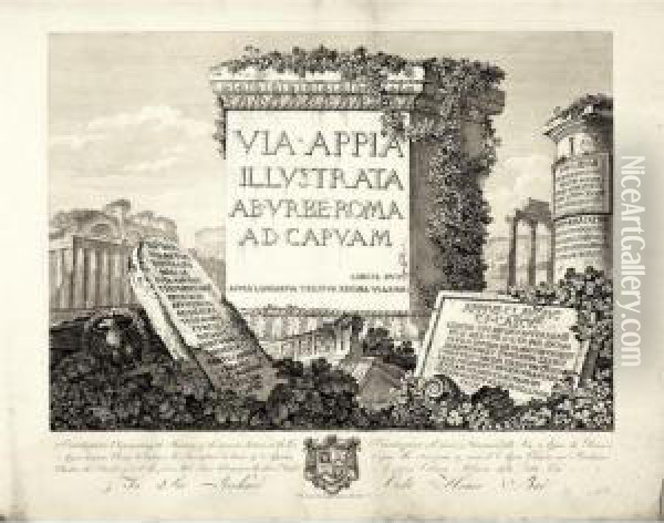 Via Appia Illustrata Ab Urbe Roma Ad Capuam Oil Painting - Carlo Labruzzi