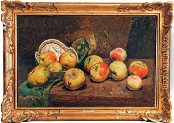 Nature Morte Aux Pommes Oil Painting - Jean Baptiste Olive