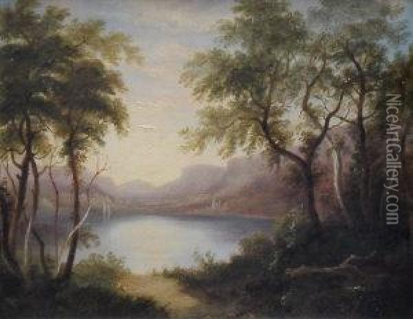 Loch Ard, Perthshire Oil Painting - James Coutts Michie