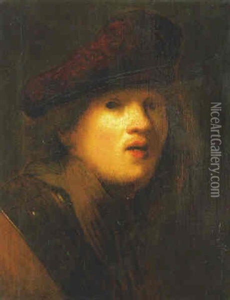 Portrait Of The Artist, Head And Shoulders Oil Painting -  Rembrandt van Rijn