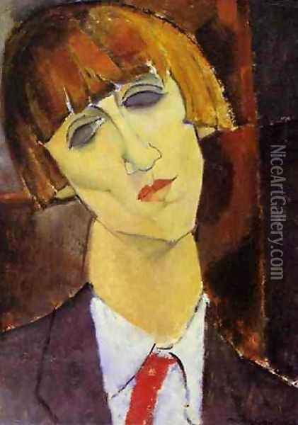 Portrait Of Madame Kisling Oil Painting - Amedeo Modigliani