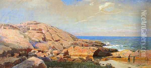 Rocky Coast of New England Oil Painting - William Stanley Haseltine