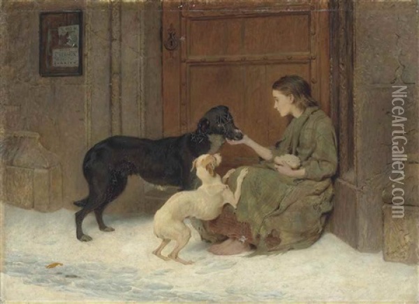 Charity Oil Painting - Briton Riviere