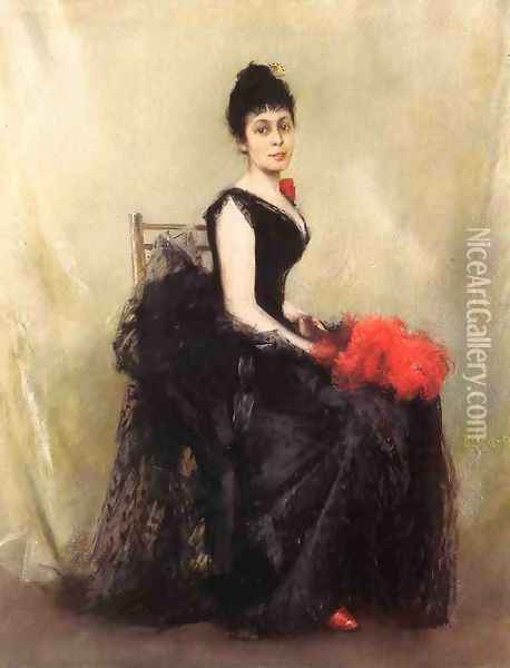 Portrait of a Lady Oil Painting - Robert Frederick Blum