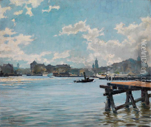 Hafen Von Goteborg Oil Painting - Ernst Dorn