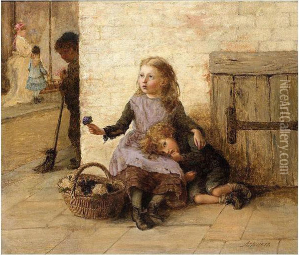 'tis A Very Good World Oil Painting - Alice Mary Havers