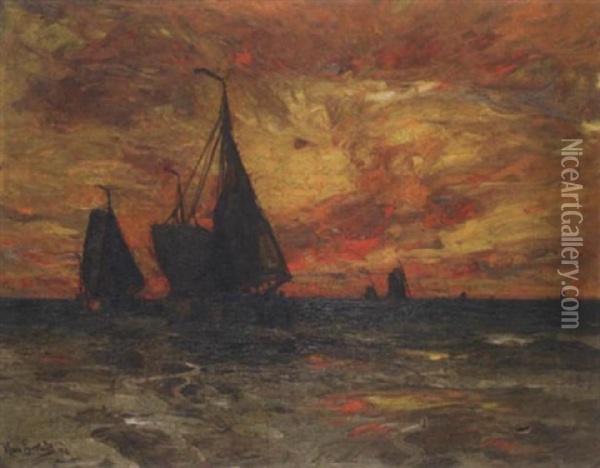 Schiffe Auf See Oil Painting - Hans Von Bartels