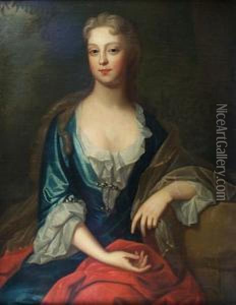 Portrait Of Maria Skerratt, 
Second Wife Of Sir Robert Walpole, 1st Earl Of Orford (1676-1745) Oil Painting - Charles Jervas