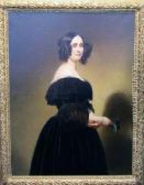 Portrait Of A Polish Princess Oil Painting - Hermann Winterhalter