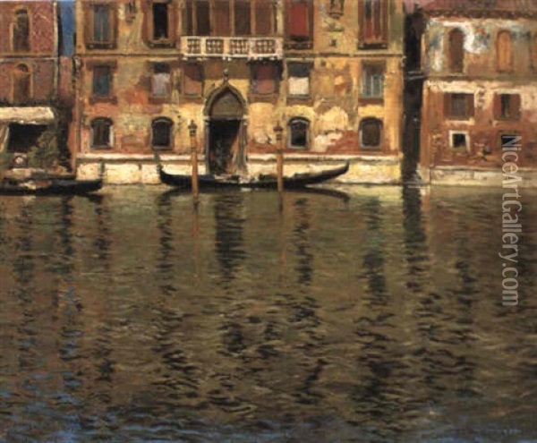 The Grand Canal, Venice Oil Painting - Carlo Brancaccio