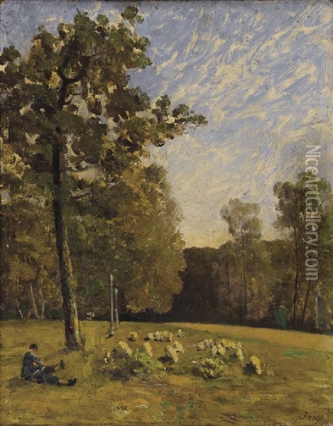 Shepherd's Rest Oil Painting - Louis Aime Japy