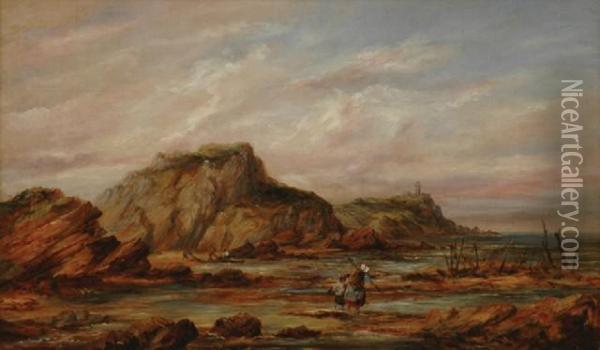 The Mumbles, Southwales Oil Painting - J. Baber