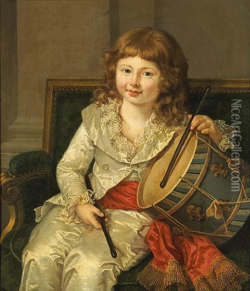 The Young Drummer Oil Painting - Adelaide Labille-Guyard