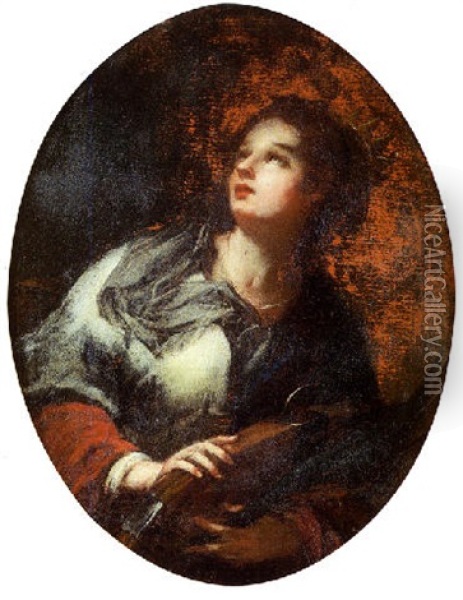 Sainte Catherine D'alexandrie Oil Painting - Francesco (Cecco Bravo) Montelatici