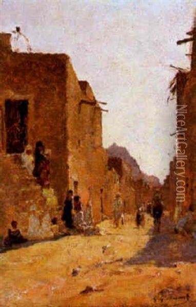 Rue De Laghouat Oil Painting - Gustave Achille Guillaumet