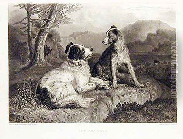 The Twa dogs Oil Painting - Sir Edwin Henry Landseer